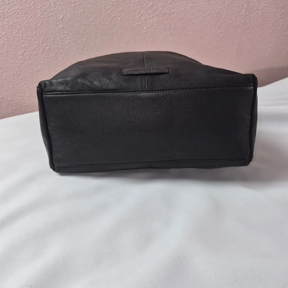 Lucky Brand Vala Leather Black Hobo Bag